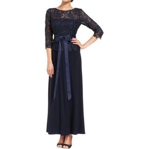 Patra Navy lace Mother of the Bride Dress Gown
